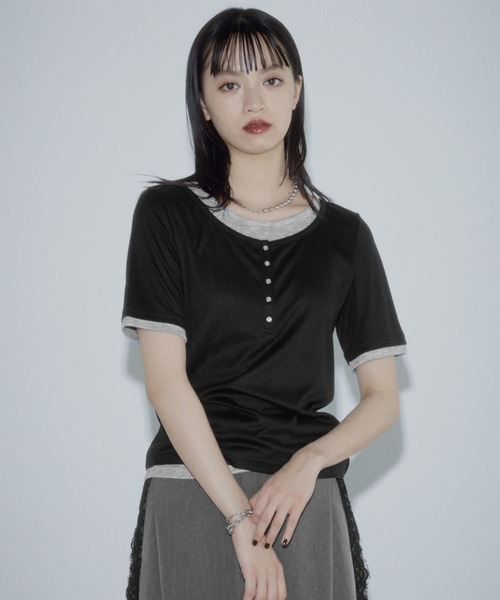 PAGEBOY（ページボーイ） tシャツ 半袖 「1枚でレイヤードが叶う・新色