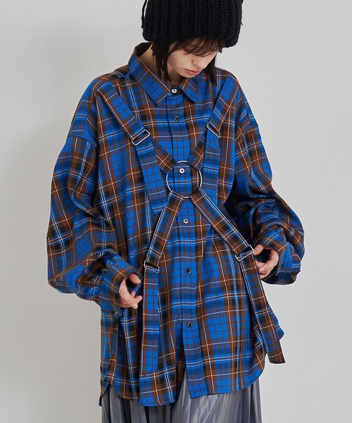 「SeeSew」 長袖シャツ M ブルー メンズ_2