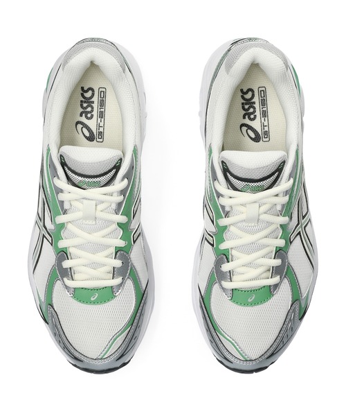 「ASICS」 ローカットスニーカー 25.5 ホワイト×グリーン メンズの画像