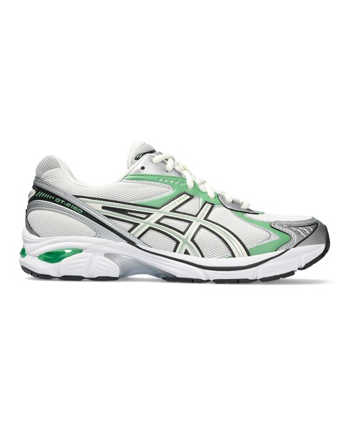 「ASICS」 ローカットスニーカー 25.5 ホワイト×グリーン メンズの画像