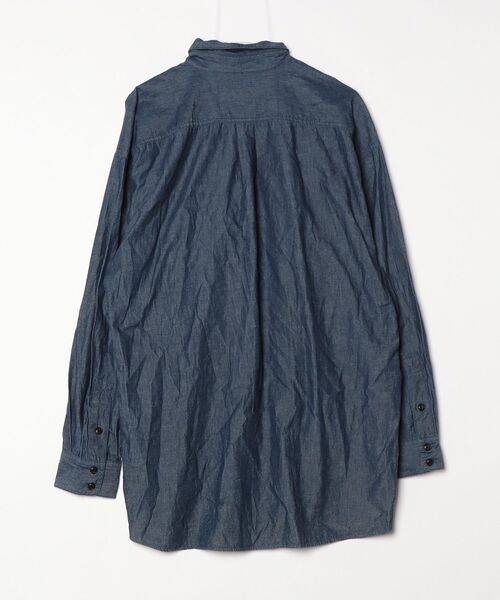 「KATHARINE HAMNETT」 長袖シャツ LARGE ダークインディゴブルー メンズ_画像2