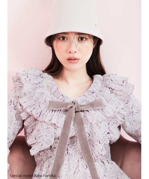 「SNIDEL」 長袖ワンピース 0 アイボリー レディースの画像