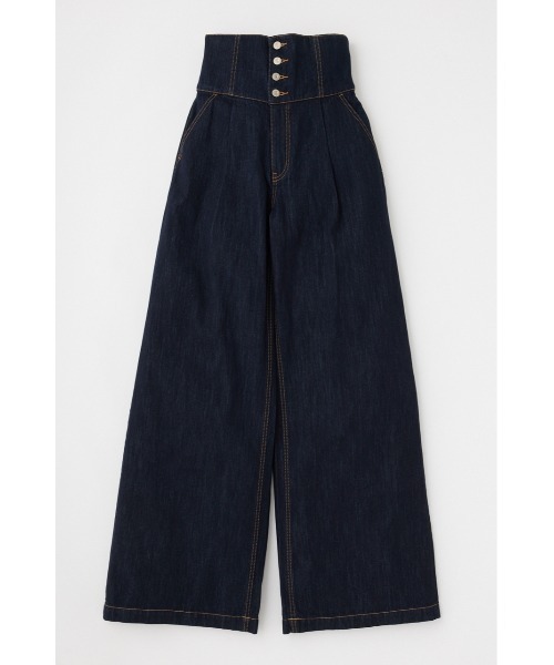 ワイドパンツ ジーンズ デニム デニムパンツ 「再入荷」CORSET DESIGN BAGGY レディースの画像