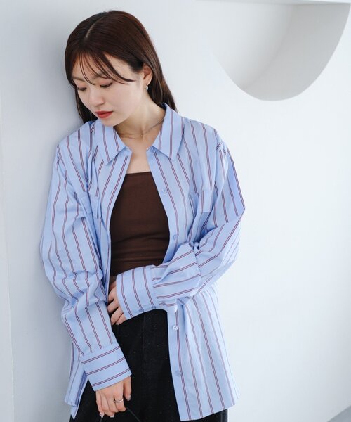 「Kastane」 長袖シャツ FREE サックスブルー レディース_画像2