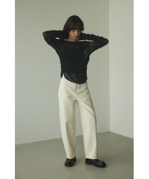 「BLACK BY MOUSSY」 デニムパンツ 25inch ホワイト レディースの画像