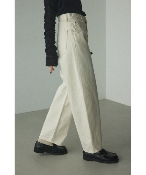 「BLACK BY MOUSSY」 デニムパンツ 25inch ホワイト レディースの画像