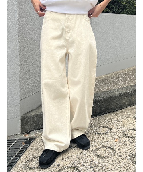 「BLACK BY MOUSSY」 デニムパンツ 25inch ホワイト レディースの画像