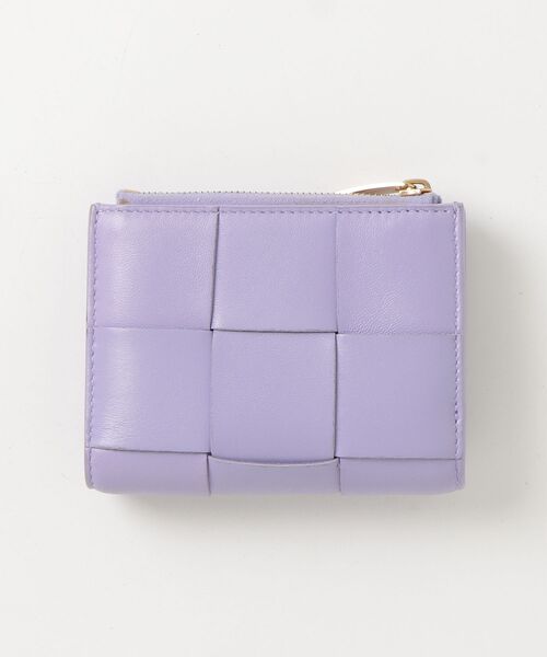 ⭐️新型 極美品 ボッテガ ヴェネタ カセット 二つ折り財布 パープル 鑑定済 BOTTEGA VENETA（ボッテガ・ヴェネタ） カセット 2つ折り財布