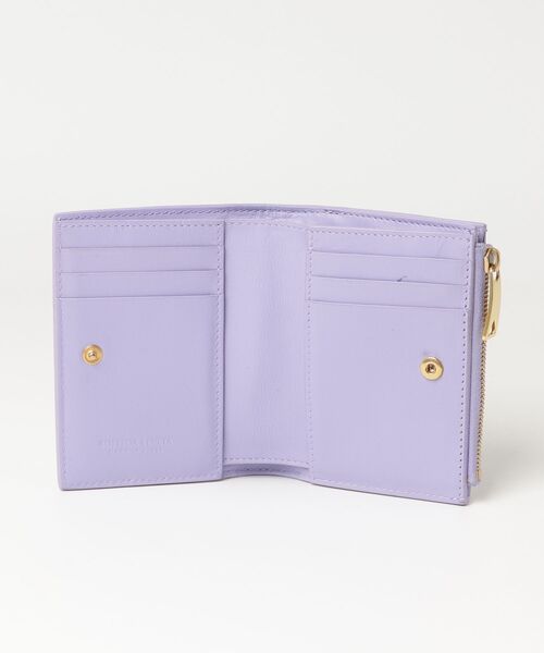 BOTTEGA VENETA パープル 二つ折り財布 BOTTEGA VENETA（ボッテガ・ヴェネタ） カセット 2つ折り財布