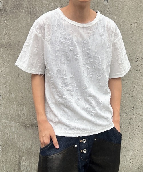 MandO（エムオー） tシャツ ダメージ加工Tシャツ メンズ レディース