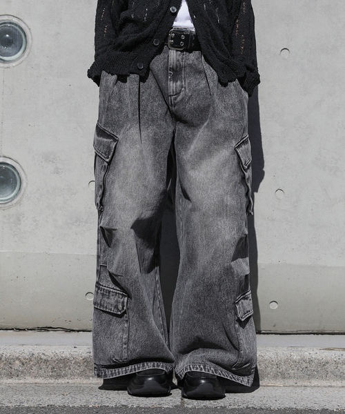 「ROCHEM」 カーゴパンツ L ブルー メンズ_画像6