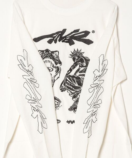 「AIVER」 長袖Tシャツ LARGE ブラック メンズ_画像2