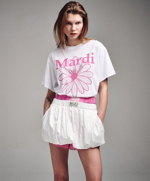 「Mardi Mercredi」 半袖Tシャツ FREE ブラック×ピンク レディース_画像2