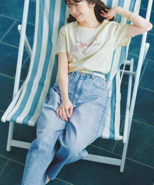 COHINA（コヒナ） tシャツ 半袖 「接触冷感」サマームードロゴTシャツ