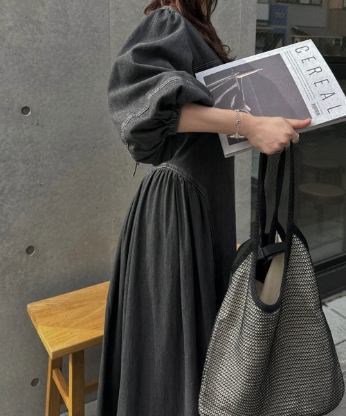 WILLFULLY（ウィルフリー） ワンピース back open switching bicolor