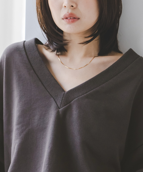 NOBLE（ノーブル） トレーナー スウェット スビンコットンカットオフ