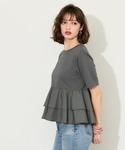 tシャツ 半袖 ＼接触冷感/ドッキング2段フリ...の詳細画像3