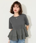 tシャツ 半袖 ＼接触冷感/ドッキング2段フリ...の詳細画像5