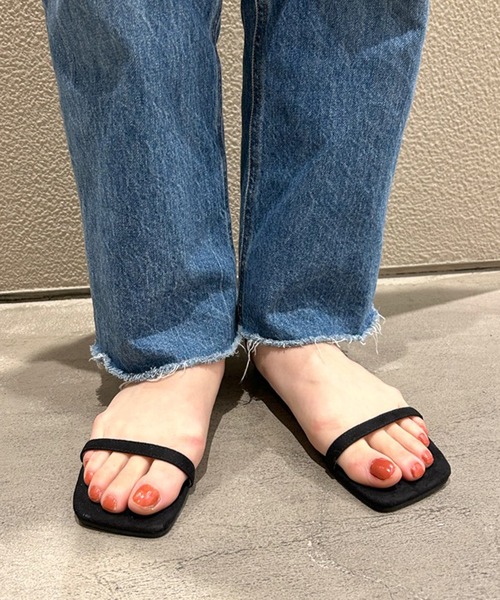 「SHENERY」 フラットサンダル 36 シルバー レディース_画像4