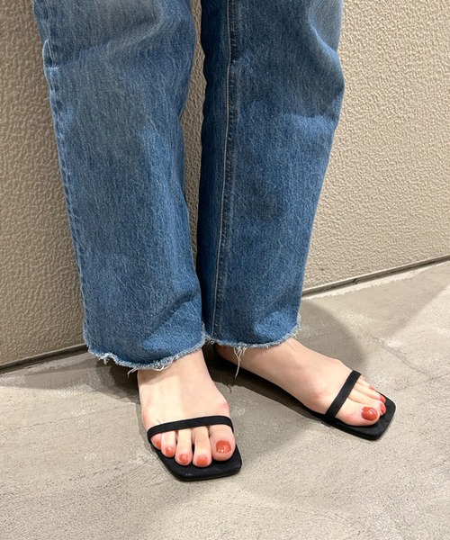 「SHENERY」 フラットサンダル 36 シルバー レディース_画像5