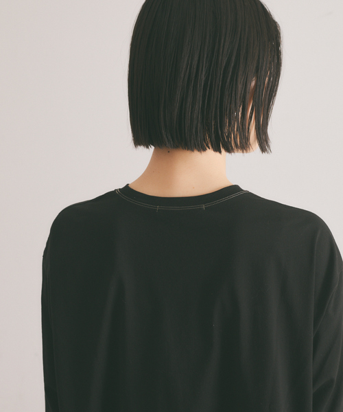 「qualite」 長袖カットソー フリー ブラック レディース_画像9