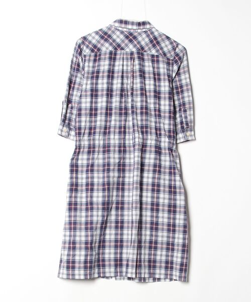 「arnold palmer timeless」 チェック柄シャツワンピース 2 ネイビー レディース_画像2