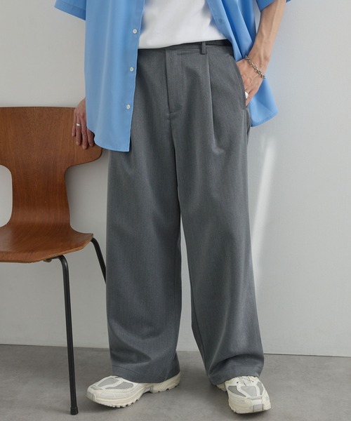 MONO-MART（モノマート） ワイドパンツ スラックス TRストレッチ