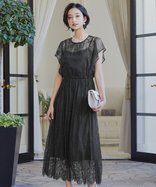 ドレス ラーフルレースインナーキャミ結婚式ワンピースドレス Zozotown Paypayモール店 通販 Paypayモール