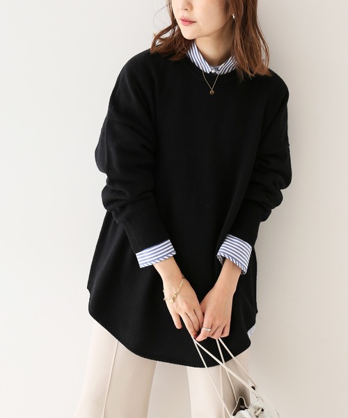 SLOBE IENA（スローブイエナ） ニット SUPER GEELONG クルーネックプル