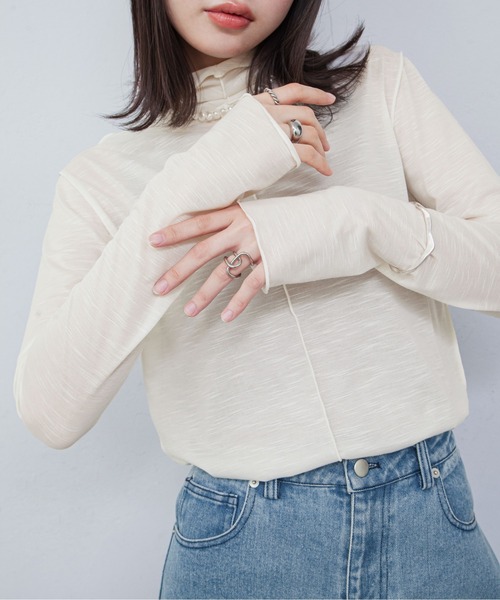 tシャツ シアーハイネックトップス レディース : ZOZOTOWN Yahoo