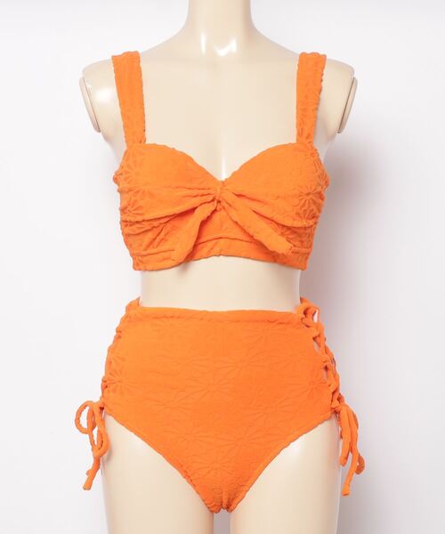 【美品】クロノス水着　フリーサイズ　オレンジ 美品】クロノス水着 フリーサイズ オレンジ CRONOS WOMEN NEW