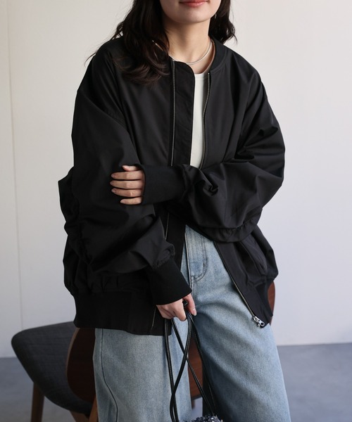 ap retro ma1 ma-1 ボリュームスリーブMA-1ブルゾン レディース