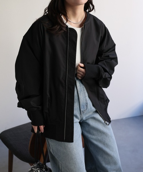 ap retro ma1 ma-1 ボリュームスリーブMA-1ブルゾン レディース