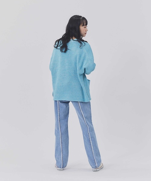 BACK NUMBER レディース カーディガン 「BACK NUMBER」畦ニット