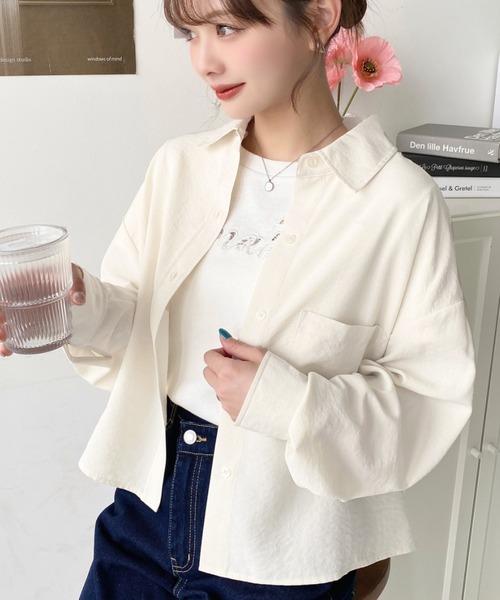 すまいるです‼️レディース シャツ　ブラウス29　他おまとめ5点 moment+ ブラウス シャツ エステルスラブショートシャツ