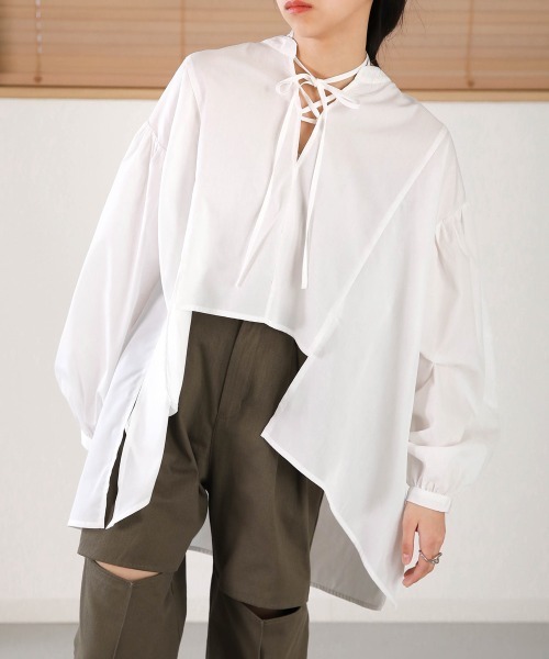 ☆56 【ヤブー様】ご依頼品 BAB（バブ） ブラウス シャツ フロントデザインブラウス レディース