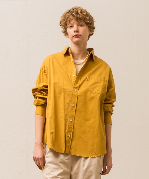 ブラウス シャツ ビッグシルエットバックデザインストレインシャツ レディース Allumer ブラウス シャツ ビッグシルエットバックデザイン