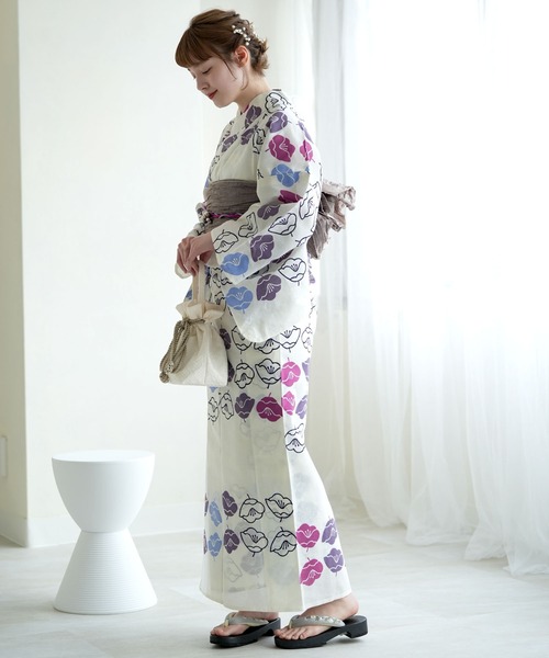 utatane 浴衣 手染め注染浴衣3点セット utatane×注染工房 くすみ
