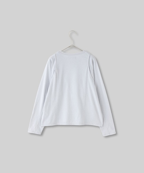 tシャツ レイヤード風ロングスリーブカットソー -手洗い可- レディース