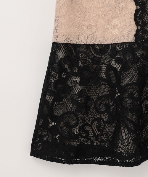 GRACE CONTINENTAL ドレス ビジュー衿レースドレス : ZOZOTOWN