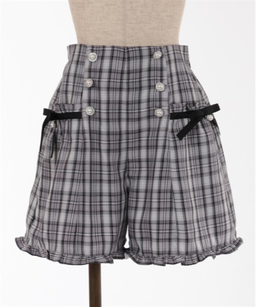 ワイドパンツ パンツ 連ボタンチェック柄キュロット キッズ 子供服 女の子 | axes femme PETIT LADY | 05