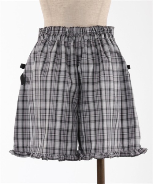 ワイドパンツ パンツ 連ボタンチェック柄キュロット キッズ 子供服 女の子 | axes femme PETIT LADY | 07