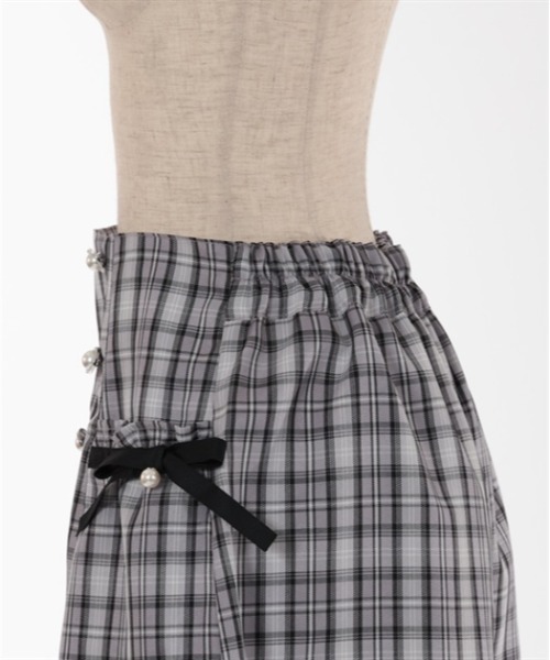 ワイドパンツ パンツ 連ボタンチェック柄キュロット キッズ 子供服 女の子 | axes femme PETIT LADY | 11