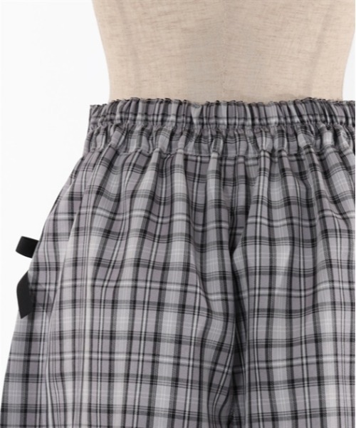 ワイドパンツ パンツ 連ボタンチェック柄キュロット キッズ 子供服 女の子 | axes femme PETIT LADY | 12