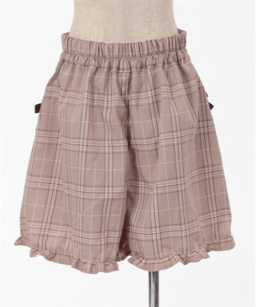 ワイドパンツ パンツ 連ボタンチェック柄キュロット キッズ 子供服 女の子 | axes femme PETIT LADY | 17
