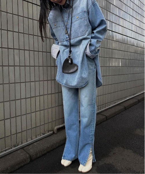 Ameri（アメリ） ジーンズ デニム デニムパンツ SLIM STRAIGHT DENIM