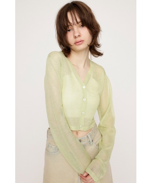 SLY カーディガン CROPPED 2WAY SHEER C/D クロップド 2ウェイ