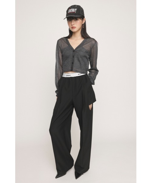 カーディガン レディース CROPPED 2WAY SHEER C/D クロップド 2ウェイ シアー カーディガン｜zozo｜23