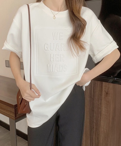 miu miu コットンリブTチュニック試着のみ　イタリア製 miu ミュウミュウ Tシャツ MIU レディース リブコットン