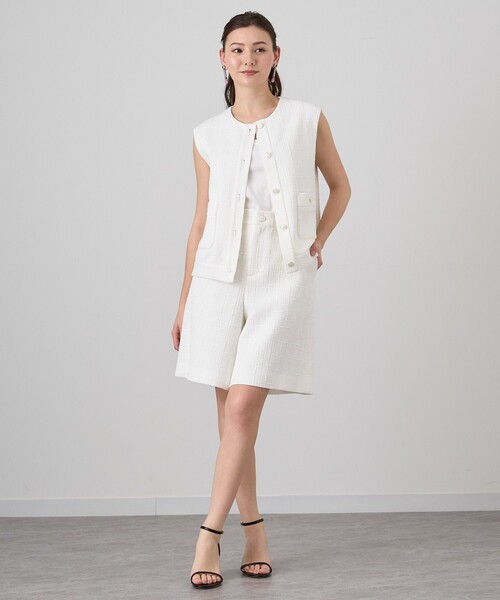 ANAYI（アナイ） ベスト ジレ 「セットアップ対応商品」スラブツイード